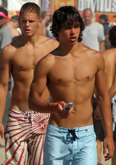 Cute boys shirtless