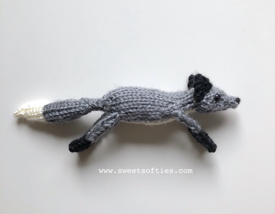 Knitted Toy Wolf