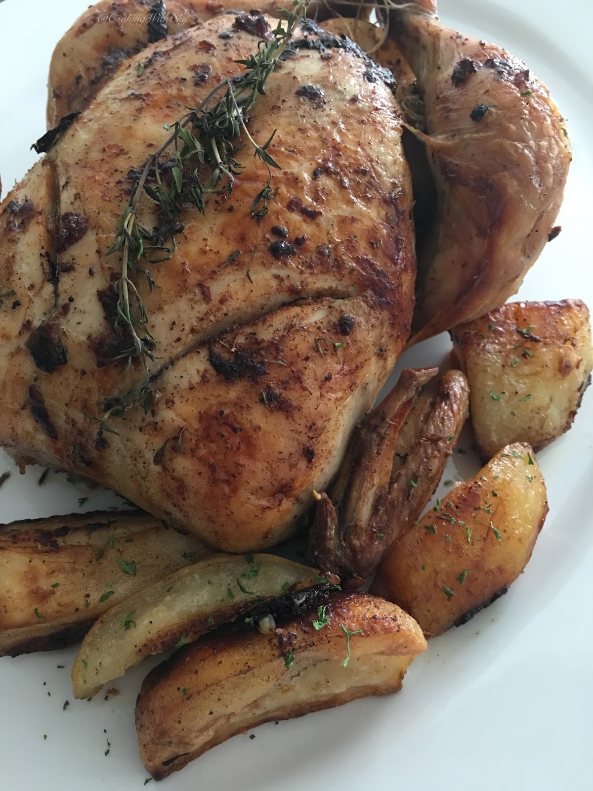 Cooking With Chy Lemon Garlic Roasted Chicken