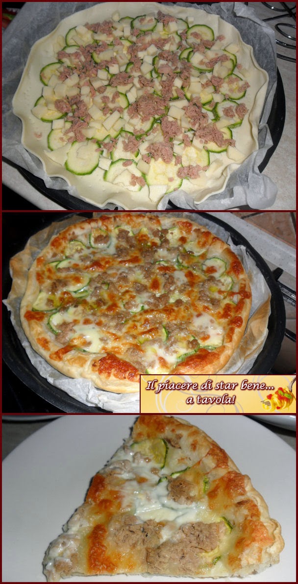 Il piacere di star bene... a tavola! Pizza bianca con zucchine e tonno