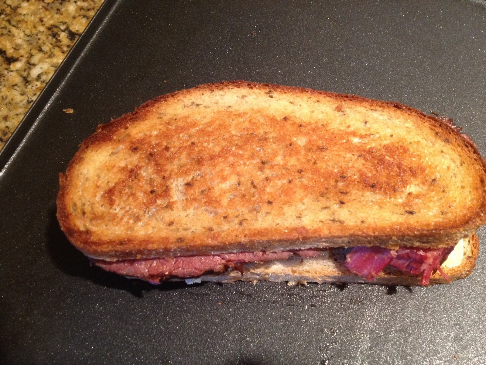 Grilled Smoked Corn Beef &amp; Jarlsberg Cheese sandwiches - Feed Your Soul Too
