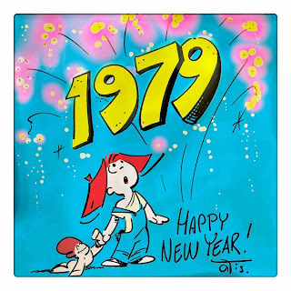 Happy New Year With Frank and His Friend - by Curio & Co. www.curioandco.com. - illustration by Cesare Asaro under pseudonym Clarence 'Otis' Dooley