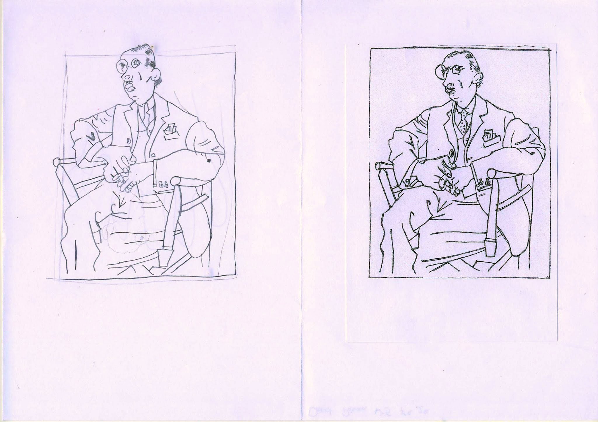 desenhos à solta: desenho invertido