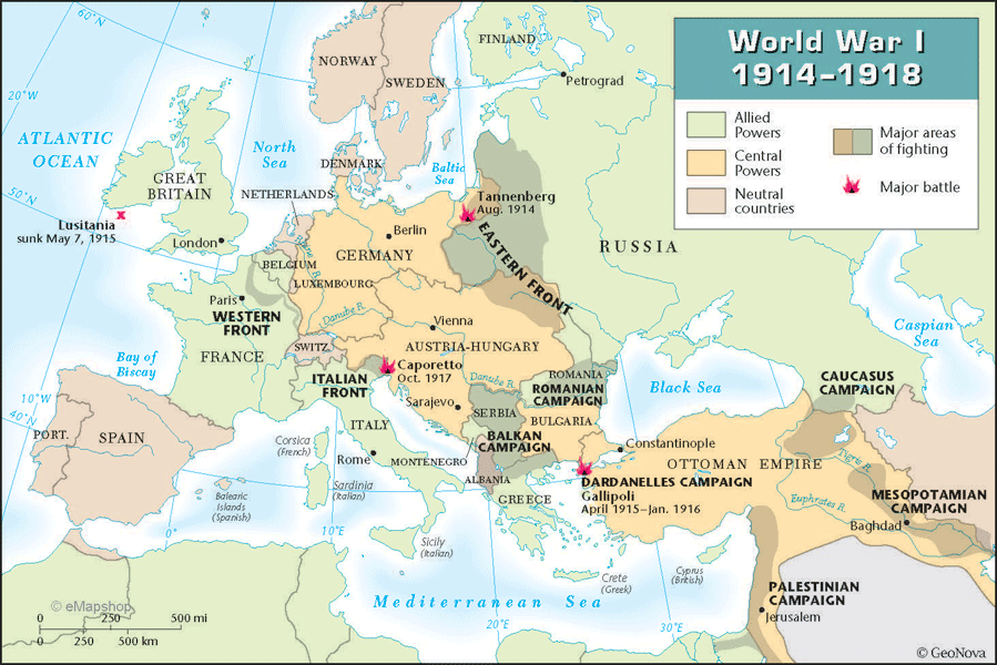 World War 1 World Map - vrogue.co