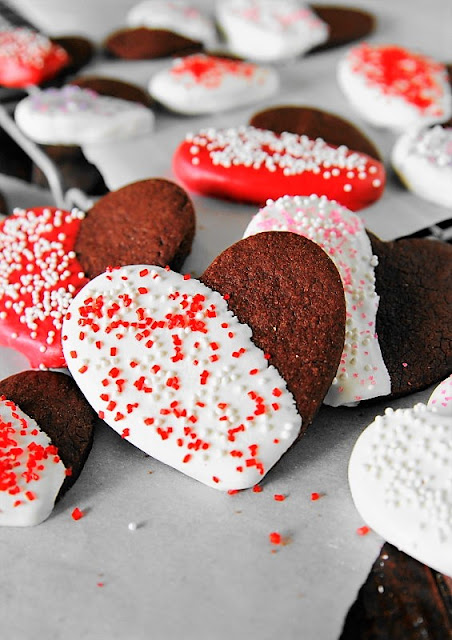 Valentine Chocolate Sugar Cookies with Sprinkles image