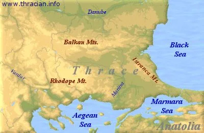 Spaţiul geografic pentru Tracia este în mod deosebit în Munţii Rodopi.