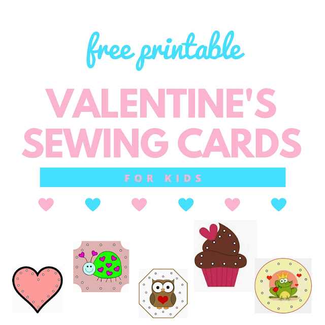 Valentine's Sewing Cards for Kids free printable Keeping it Real