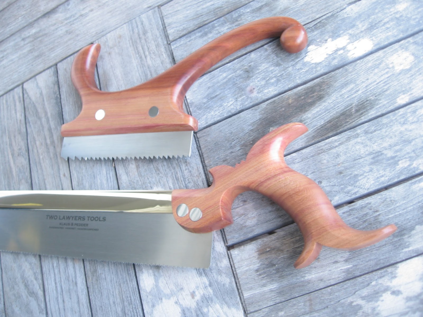 Two Lawyers Toolworks two saws in line