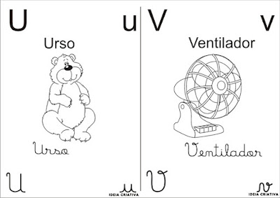 Alfabeto com figuras para colorir  você pode escolher desenhos do alfabeto com figuras para colorir, imprimir e pintar. Nesse caso, o desenho se refere a algum objeto ou alguma coisa cuja letra inicial seja aquela representada. Ou seja, letra E de ESCOLA, D de DADO ou L de LEÃO.  Além disso você tem o desenho das letras maiúscula e minúscula tanto em palito como em formato cursivo. Um alfabeto bem completo para você se divertir colorindo e aprender brincando.  Alfabeto com figuras para colorir e Imprimir