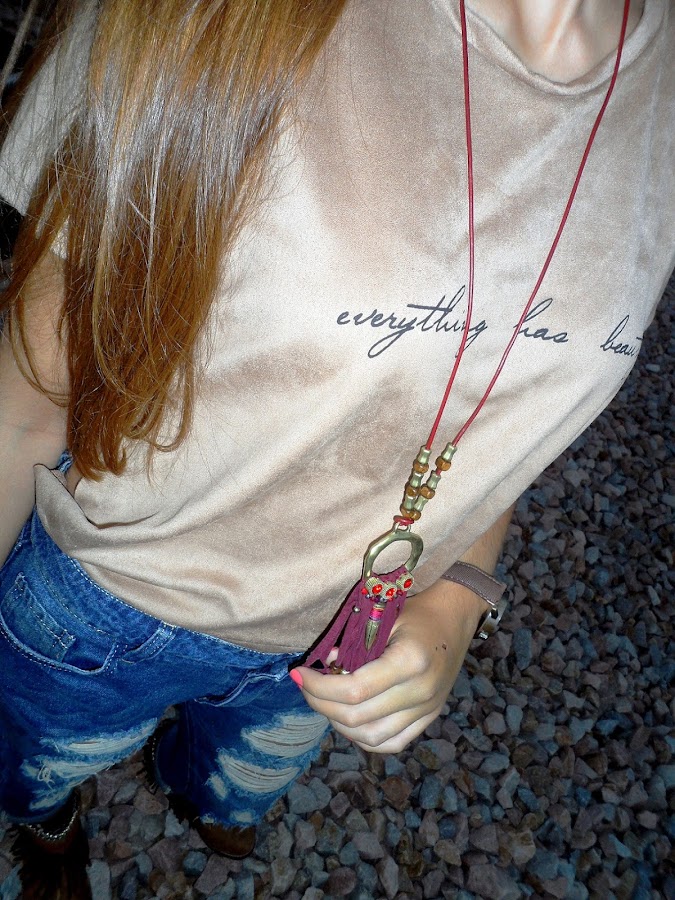 Vaqueros boyfriend y maxi camiseta