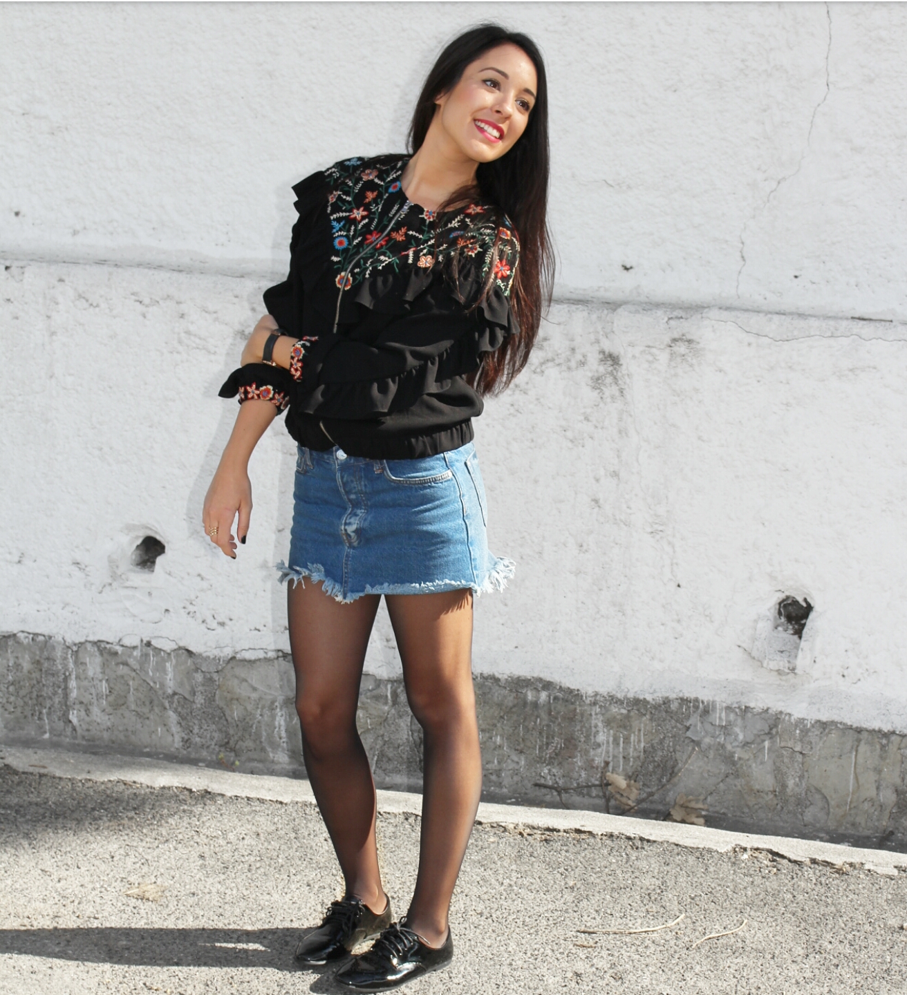 How to Style Your Denim Skirt Fashionmylegs The tights and hosiery blog