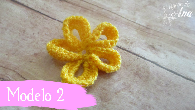 Flores tejidas con ganchillo