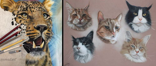 Animal Drawings by Svea T 00-10-Svea-T-Animal-Portrait-Drawings-and-an-Eye-www-designstack-co