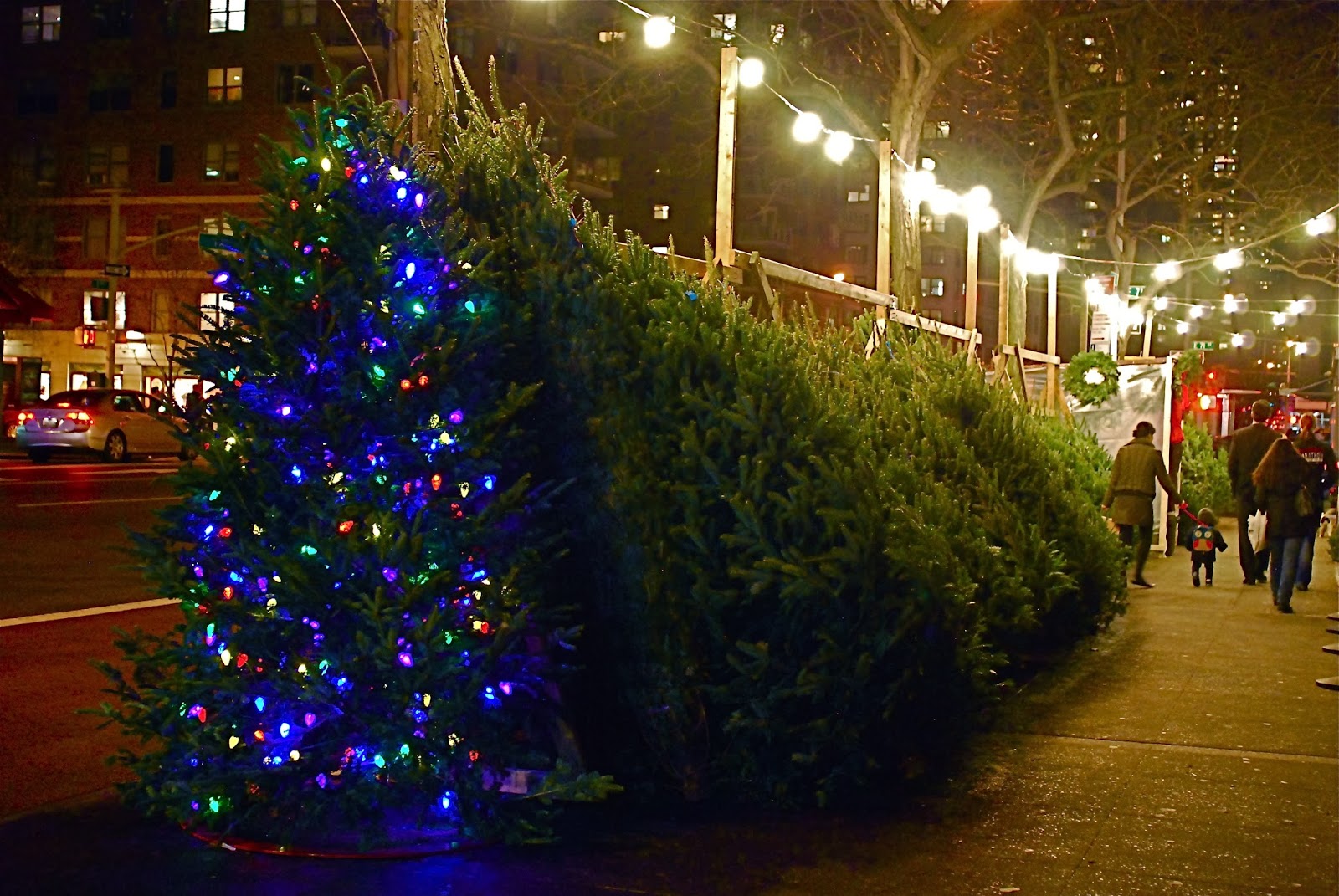 NYC ♥ NYC Manhattan Sidewalk Christmas Tree Vendors
