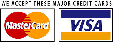Cartões de crédito e débito aceitos