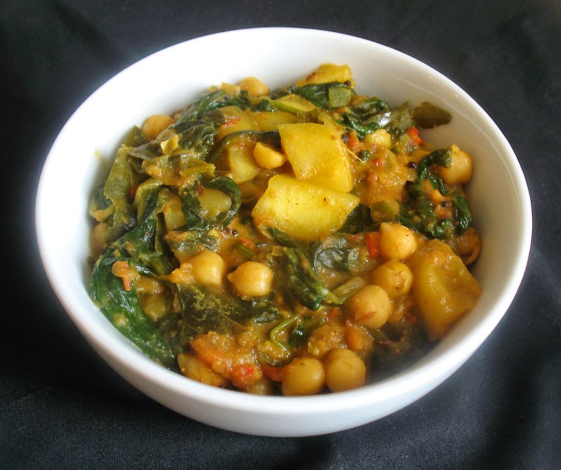 Chickpeas, Mango and Spinach in a Tomato Coconut Gravy Lisa's Kitchen