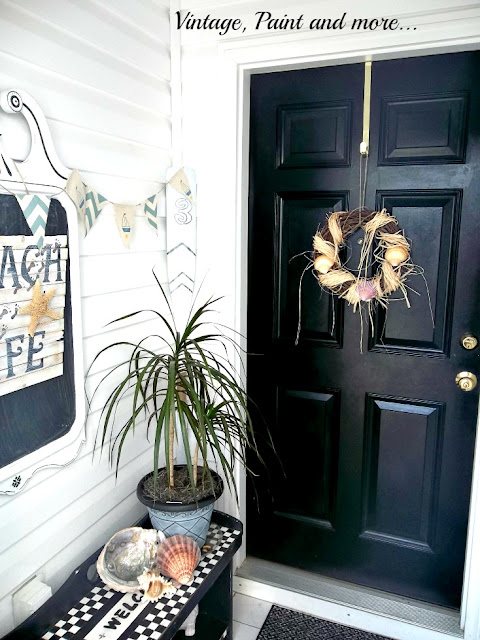 Vintage, Paint and more... beach inspired decor for a summer porch