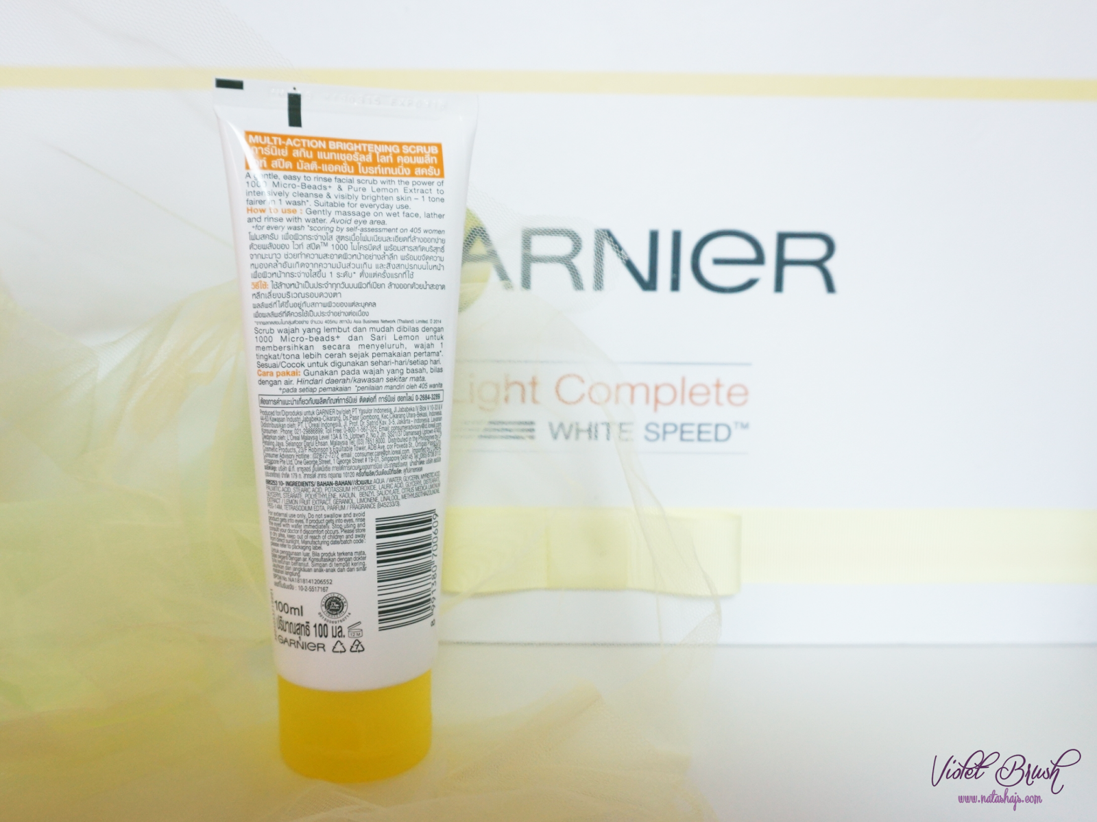 garnier scrub lemon