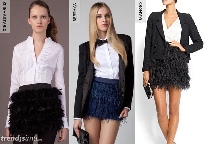 Falda plumas - No Solo Moda