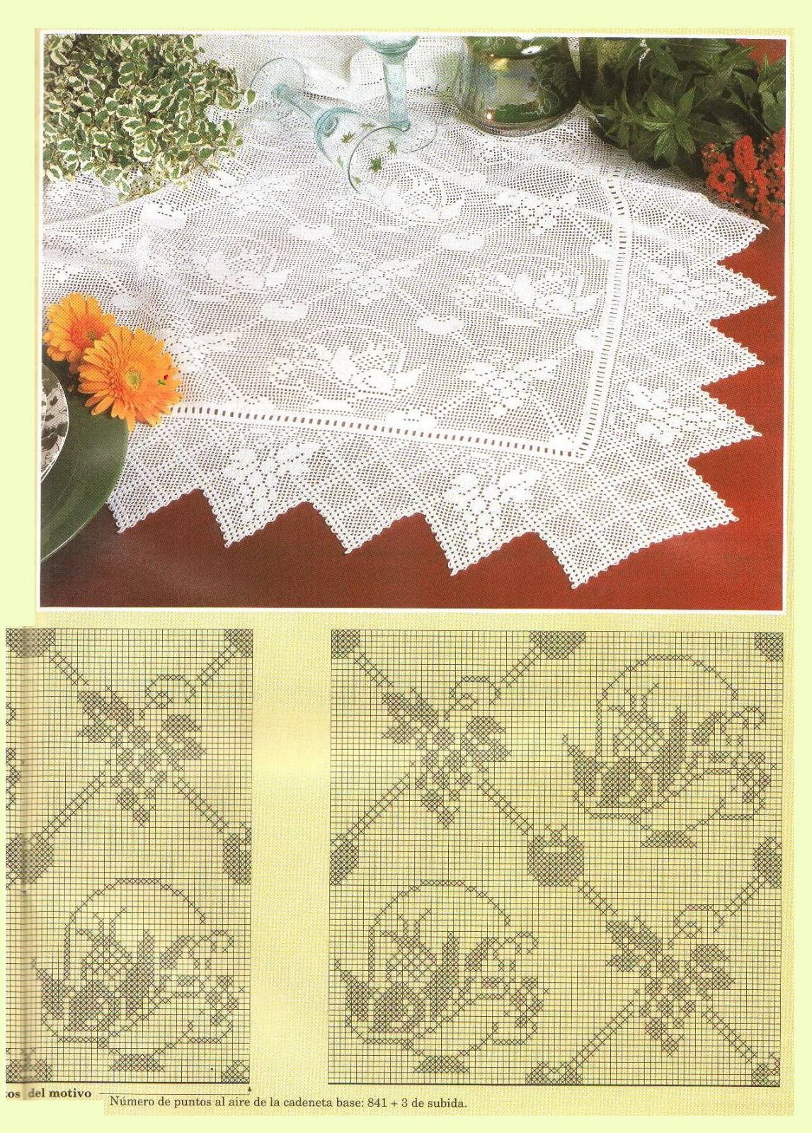 Crochet Square Tablecloth