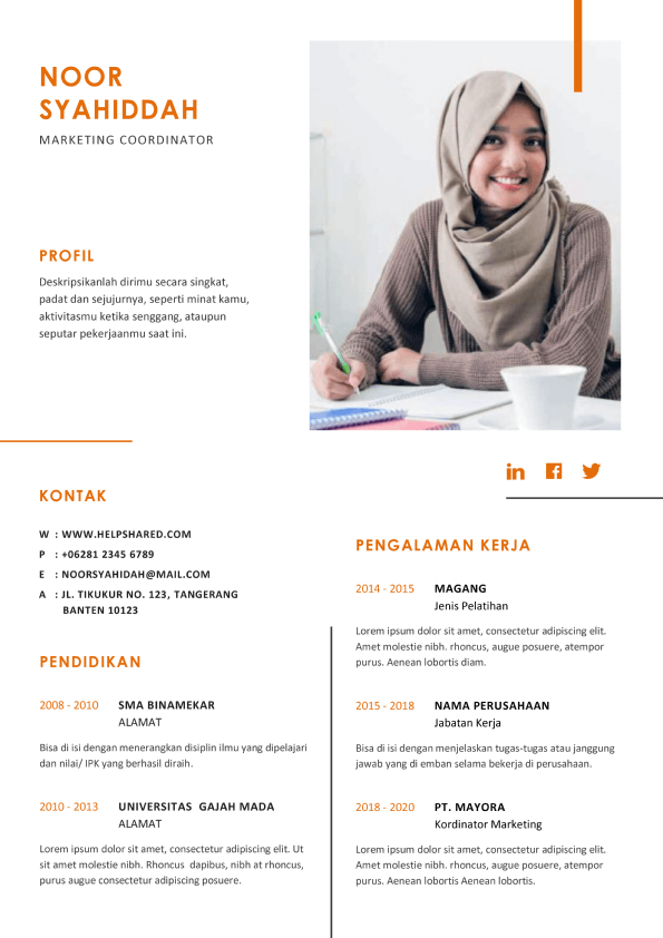 contoh-cv-lamaran-kerja-casual-3-curriculum-vitae Contoh CV Lamaran Kerja Casual 3 Curriculum Vitae