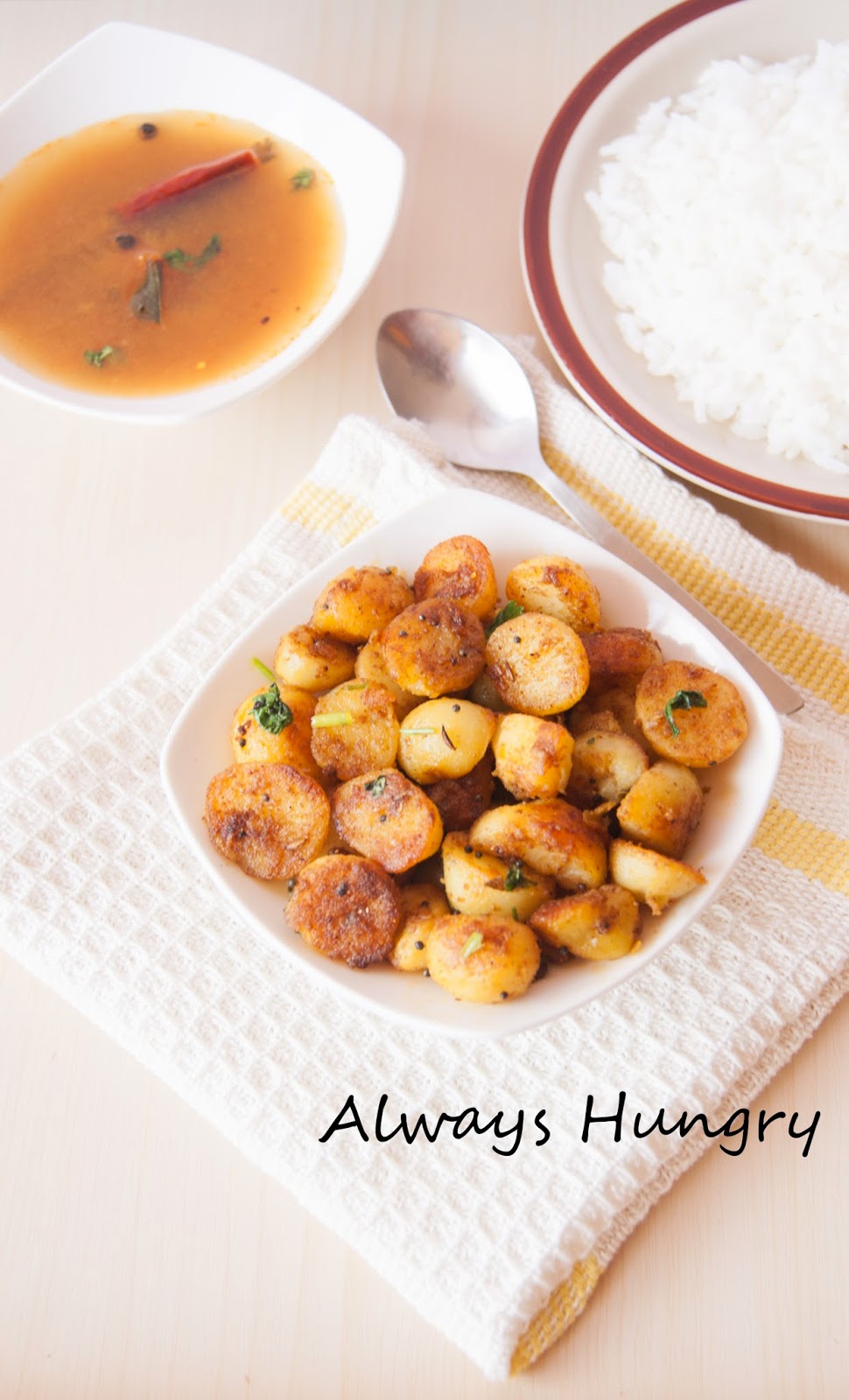 Always Hungry Roated baby potatoes with spices