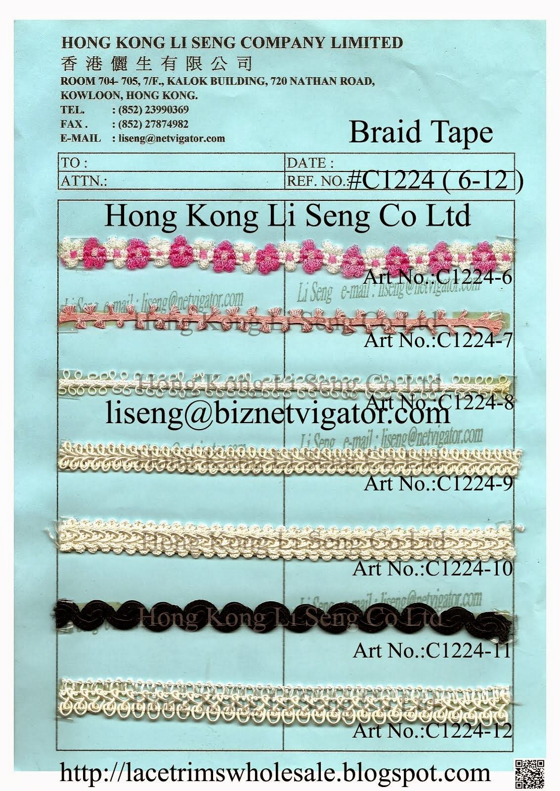Braid Tape Manufacturer - Hong Kong Li Seng Co Ltd