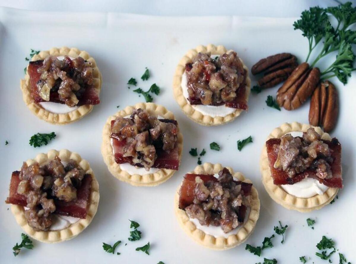 Goat Cheese, Bacon and Jalapeno Pecan Tartlets