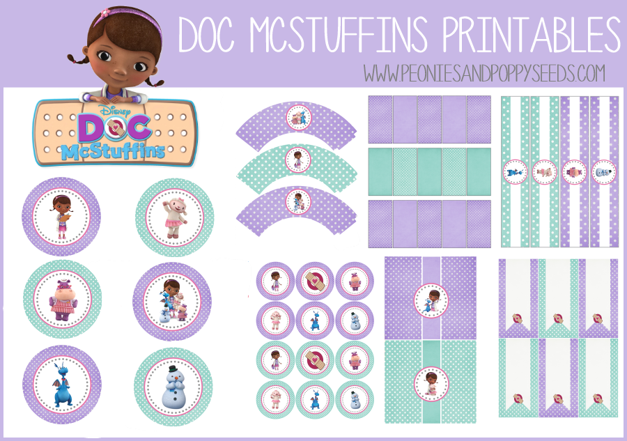 Peonies And Poppyseeds Doc McStuffins Birthday Party Printables