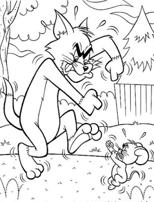 Gambar Mewarnai Tom and Jerry - 11