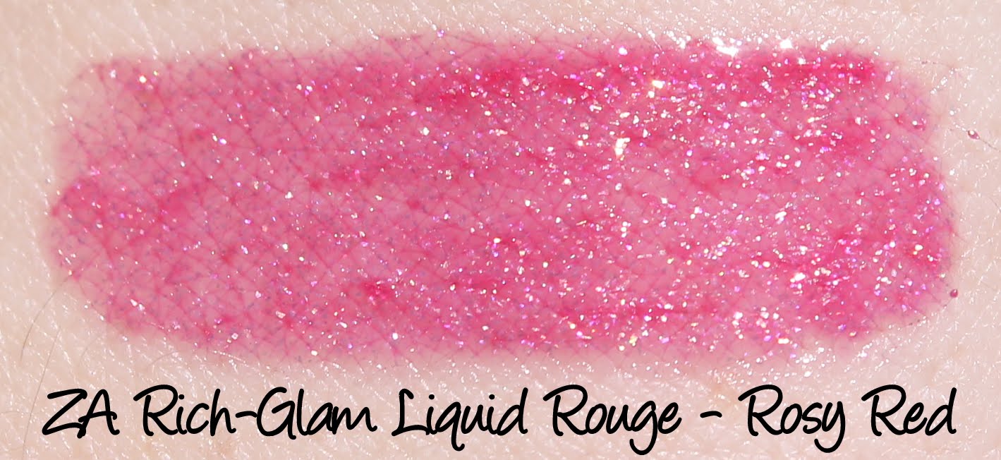 ZA Rich-Glam Liquid Rouge Limited Edition - Rosy Red swatches & review