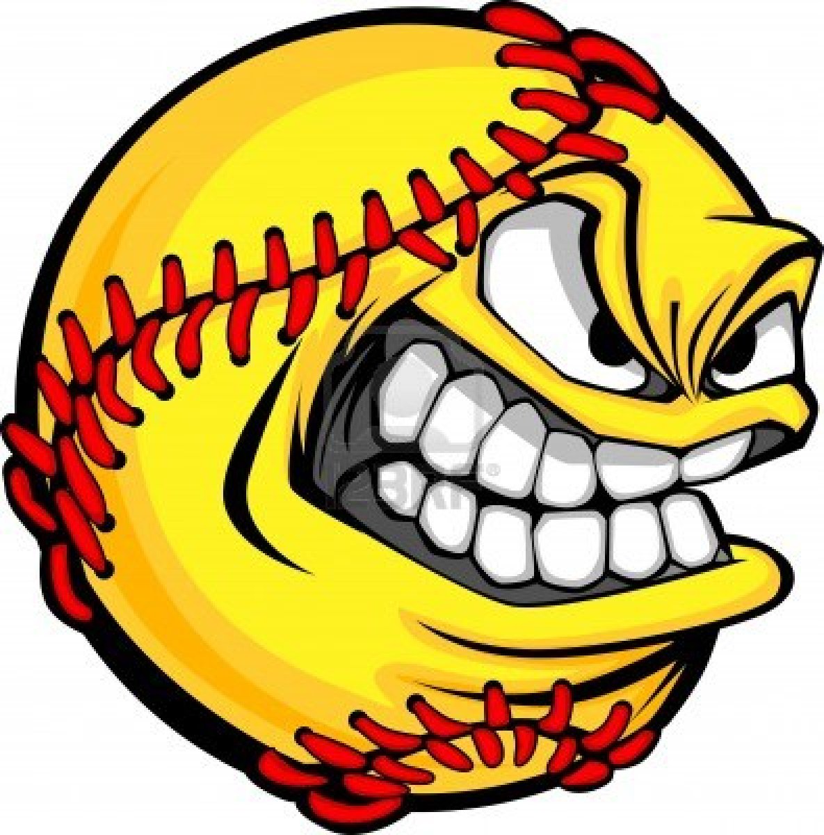 yellow softball clipart - photo #34