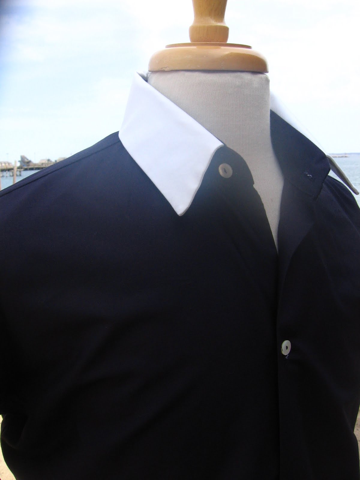 coffeymen: Navy shirt with white collar