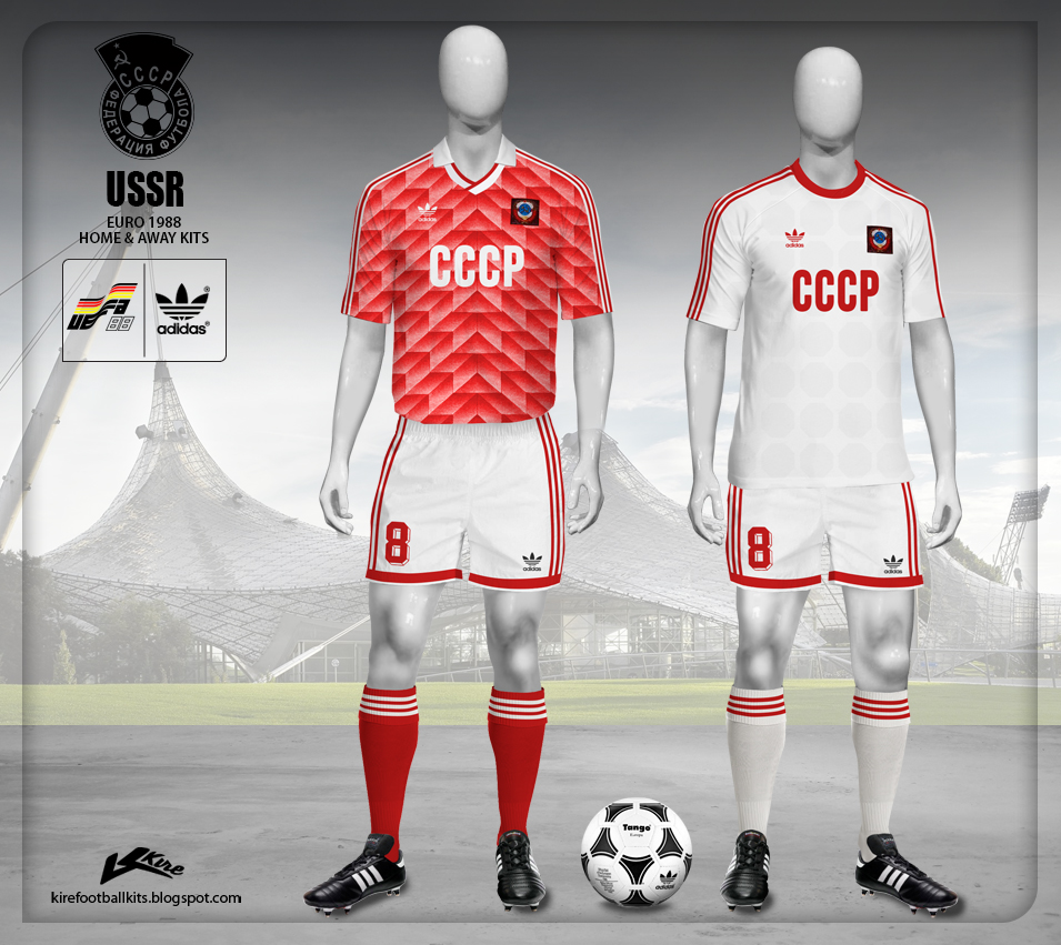 Kire Football Kits: Soviet Union kits Euro 1988