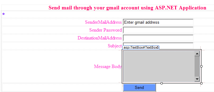 how to send form data to email in asp.net