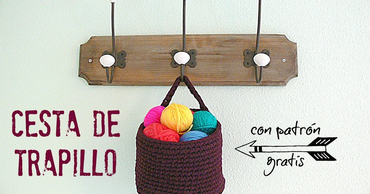 tendencias Crochet cesta de trapillo con patrón gratis tendencias Crochet cesta de trapillo con patrón gratis