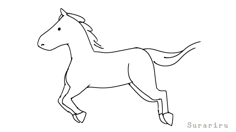 簡単にそれっぽく見える馬の描き方｜動物イラスト