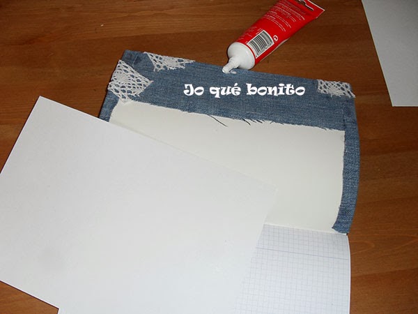 Cuaderno forrado con tela vaquera