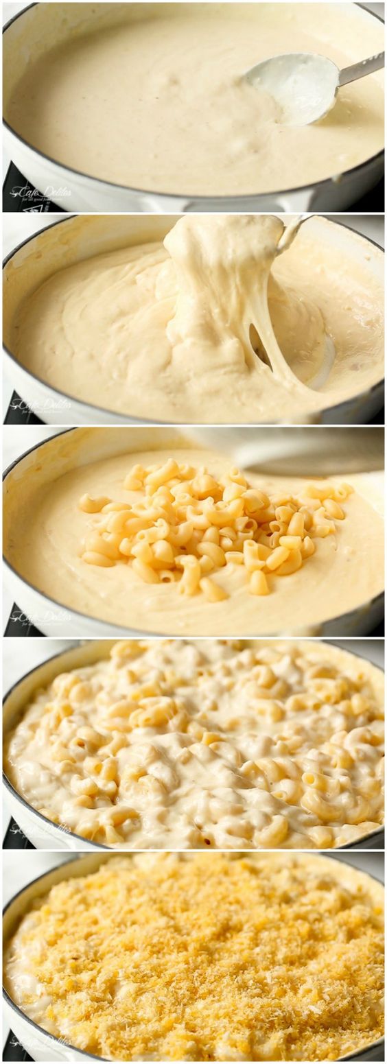 CREAMY GARLIC PARMESAN MAC AND CHEESE Food