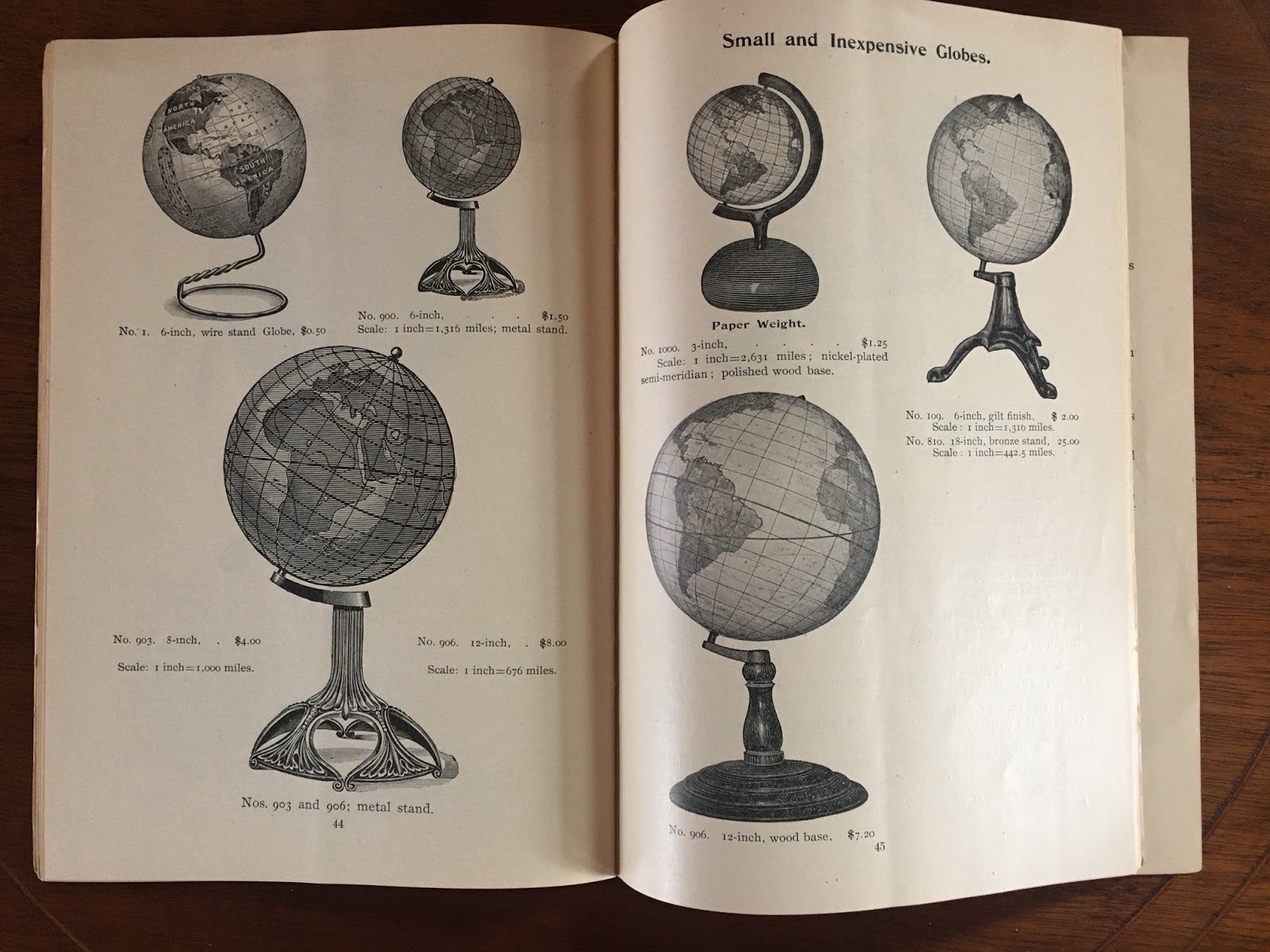 Collecting Antique and Vintage Globes 2 globe catalogs 1902 Rand