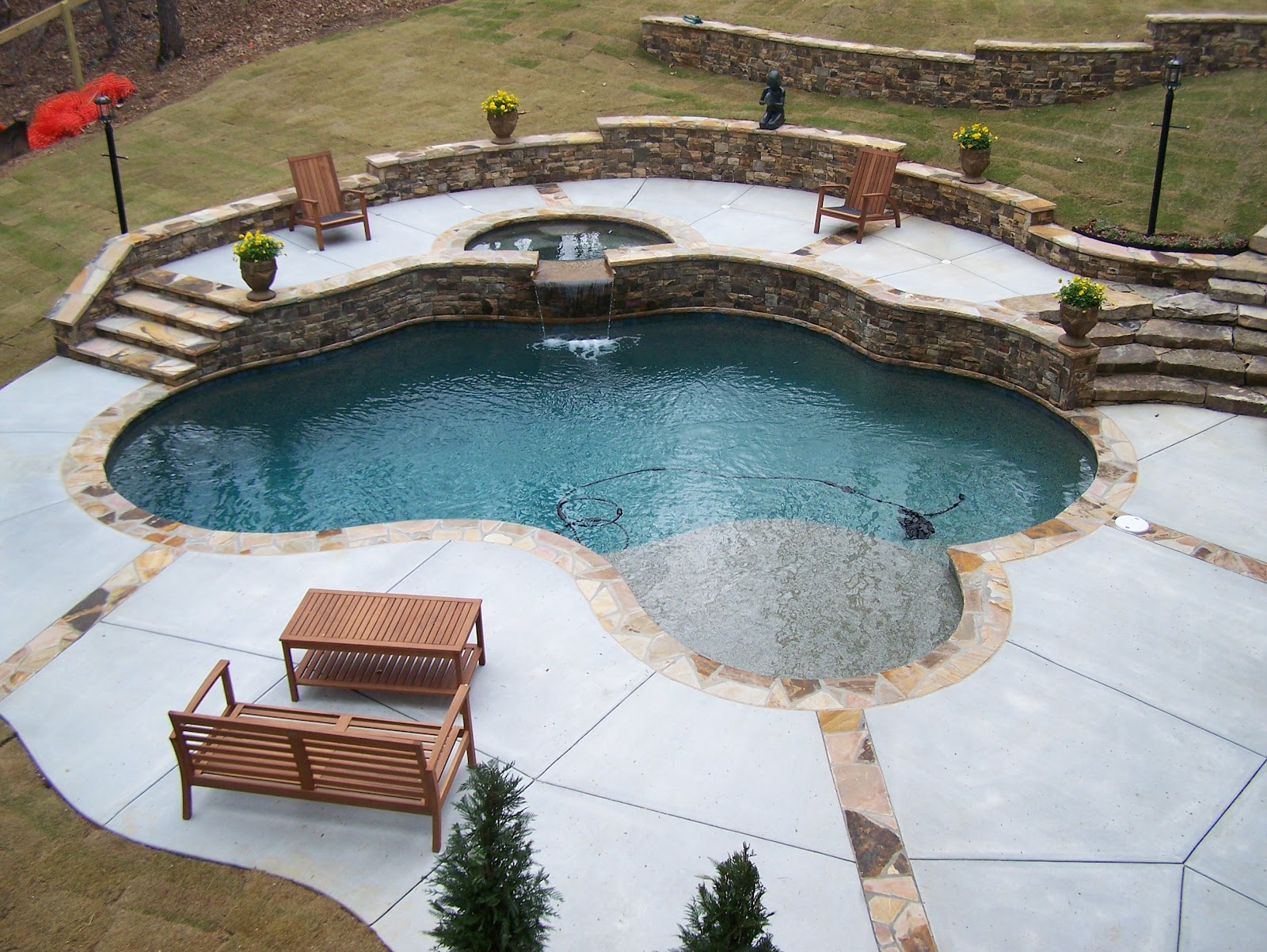 Backyard Oasis Pools Free Form Pool Milton