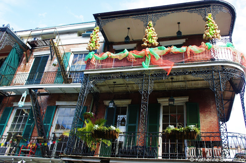 French Quarter Decorated for Christmas New Orleans