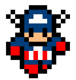 captain america pixelart
