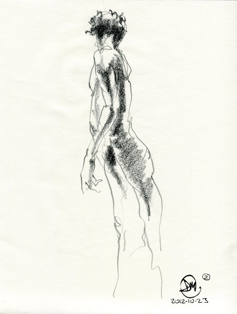 life drawing sketch by David Meldrum