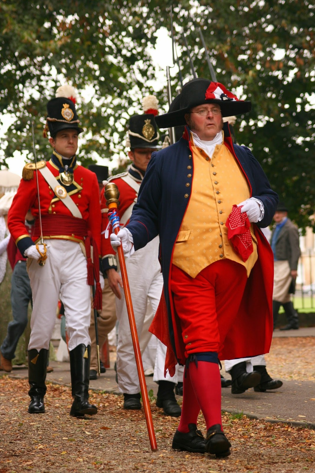 Soldiers in the Jane Austen Regency Promenade