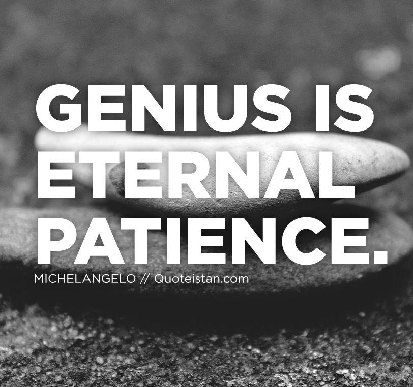 Genius is eternal patience. 