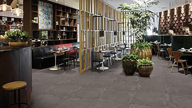 Room tiles design with tiles that look like cement - Olimpo