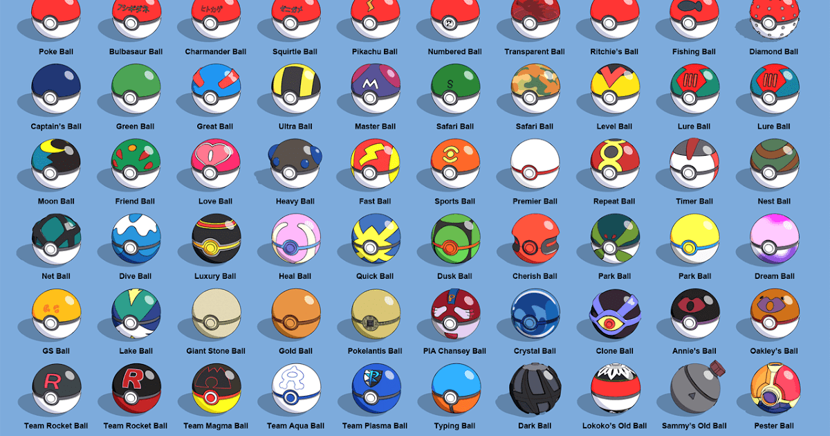 Jenis-jenis Poke ball yang ada di sejarah Pokemon