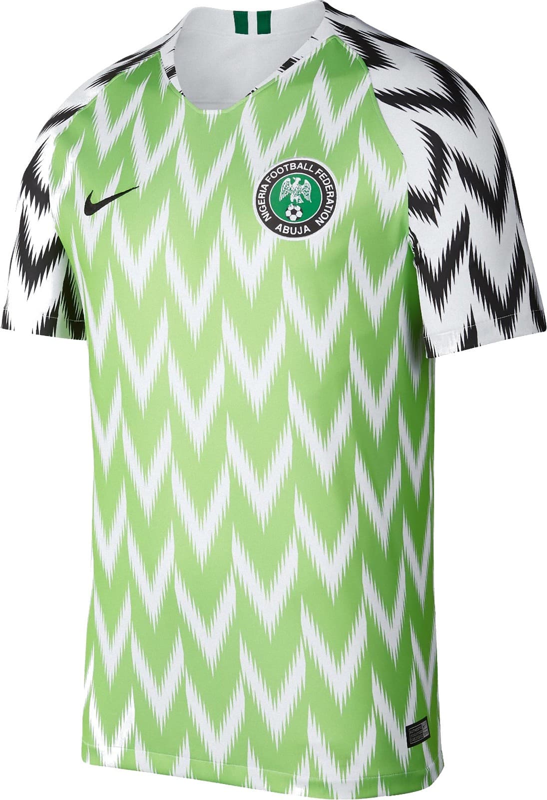 ナイジェリア代表 2018 W杯ユニフォーム 個性的なシェブロン模様 - ユニ11