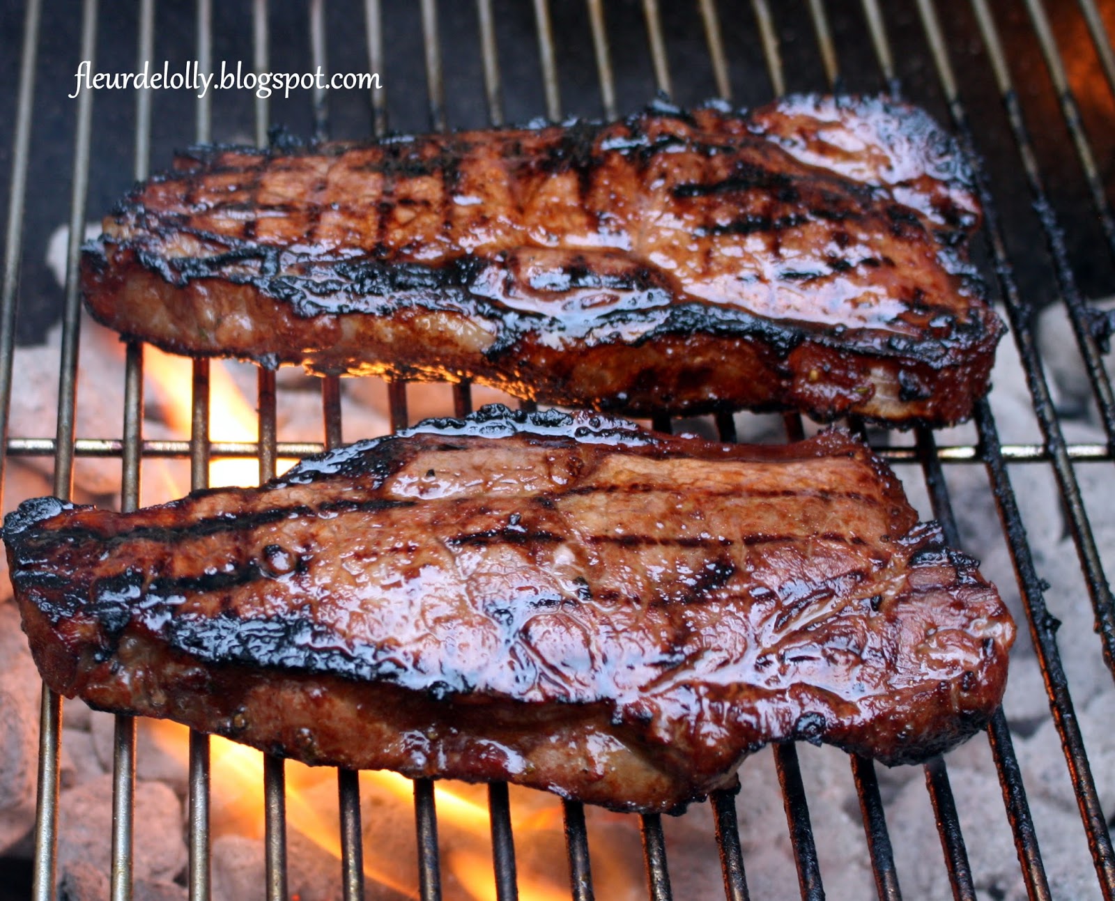 Fleur de Lolly Charcoal Grilled Strip Steaks